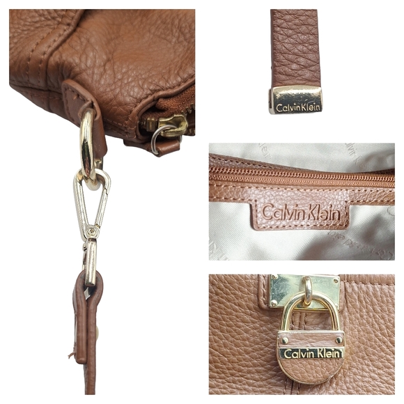 Calvin Klein Convertible Pebbled Leather Crossbody Bag - Picture 8 of 10